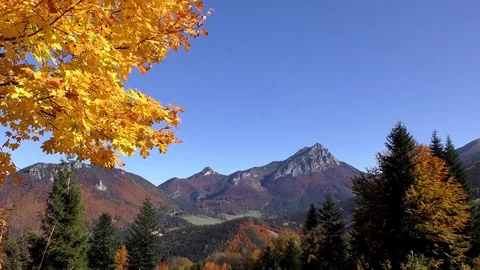 From Prislop, a view of Rozsutce. Stock Footage 83035809