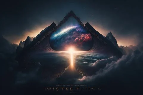 The Prism Of Creation Showing The Beginning of World Light Beam Deep Learning Stock Illustration