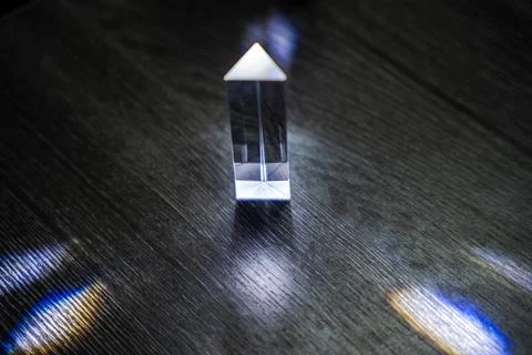 The prism divides the light Stock Photos