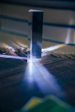 The prism emits rays of light Stock Photos