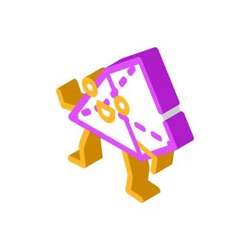 Prism geometric shape character isometric icon vector illustration Illustrazione stock