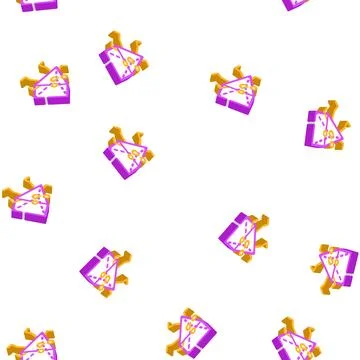 Prism geometric shape character isometric icon seamless pattern Stock Illustration