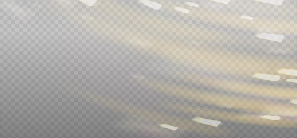 Prism light flare effect in motion, yellow light overlay background with warm Stock-Illustration