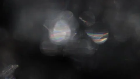 Prism light leak background in black Video stock 318201379