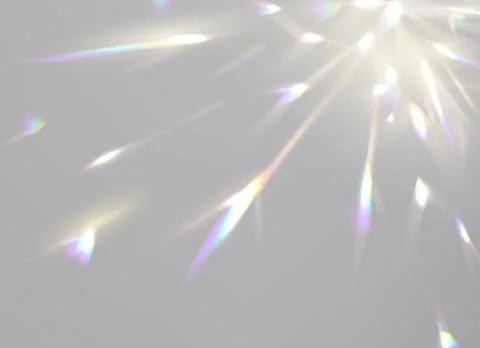 Prism light overlay, crystal light flares rainbow Stock Illustration
