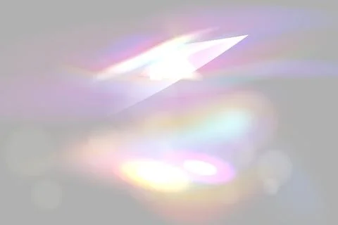 Prism light overlay with rainbow light effect, transparent flares of crysta.. Stock Illustration