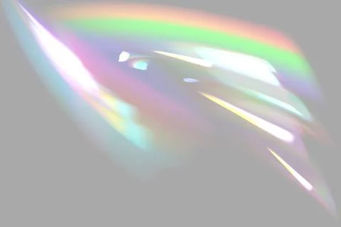 Prism light overlay with rainbow light effect Stock Illustration