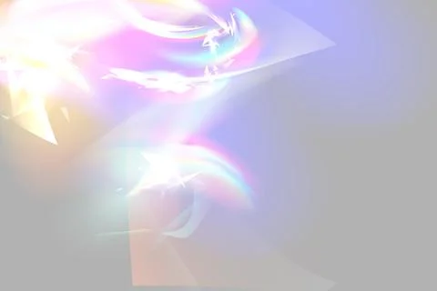 Prism light overlay with rainbow light effect, transparent flares of crystal Stock Illustration