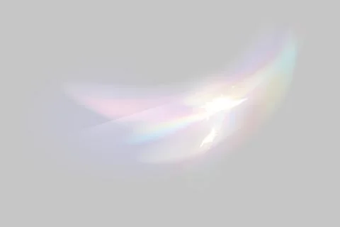 Prism light overlay with rainbow light effect, transparent flares of crystal Stock Illustration