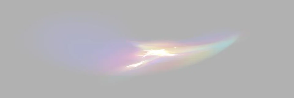 Prism light overlay with rainbow light effect, transparent flares of crystal Stock Illustration