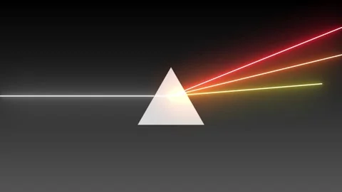 Prism Light Refraction Intro  Dynamic Prismatic Spectrum Animation Video stock 313724389