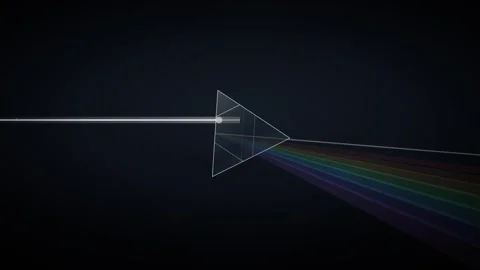 Prism Light Refraction Loop - Rainbow Spectrum Physics Backdrop Stock Footage 341954849