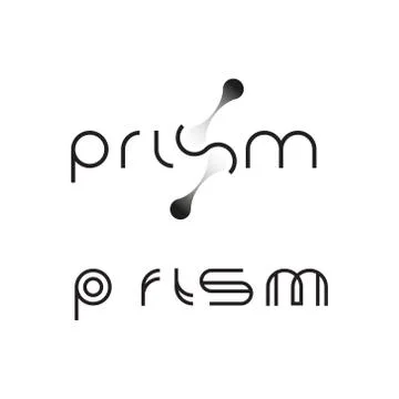 Prism logo, monogram, vector Stock Illustration