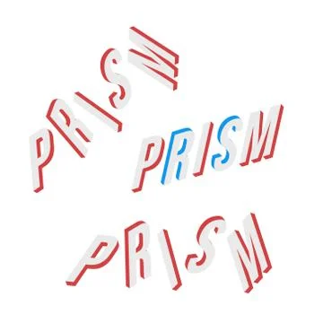 Prism logo, monogram, vector Stock Illustration