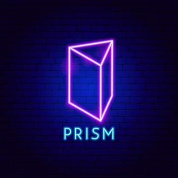 Prism Neon Label イラスト素材