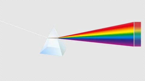 Prism Optical Dispersion Animation Video stock 348618065