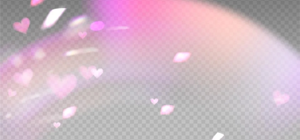Prism pink light flare effect in motion, lovely light overlay background with Stock Illustration