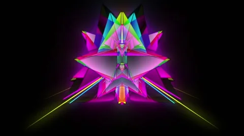 Prism-Pyramidal Kaleidoscopic Pattern Stock Footage 65403360