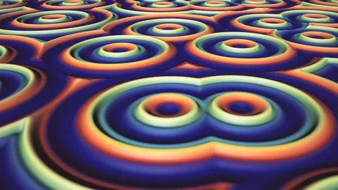 Prism rainbow cell circles surface - Looping 4K Stock Footage 113626782