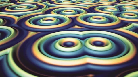 Prism rainbow cell circles surface - Looping 4K Stock Footage 113626833