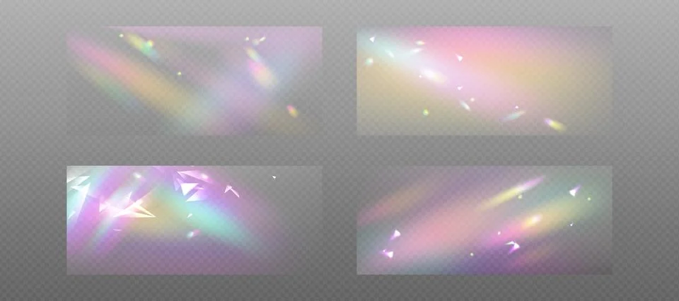 Prism rainbow light with flare effect background Stock Illustration