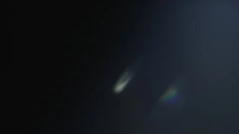 Prism Rainbow Light Flares Overlay on Black Background Stock Footage 203386722