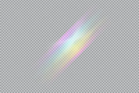 Prism rainbow light. Stock vector illustration in realistic style. Stock Illustration