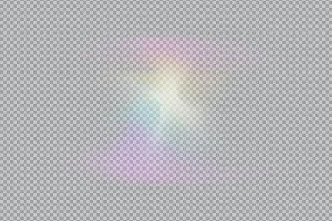 Prism rainbow light. Stock vector illustration in realistic style. Stock Illustration