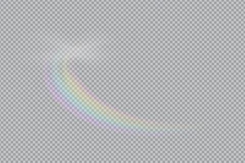 Prism rainbow light. Stock vector illustration in realistic style. Stock Illustration