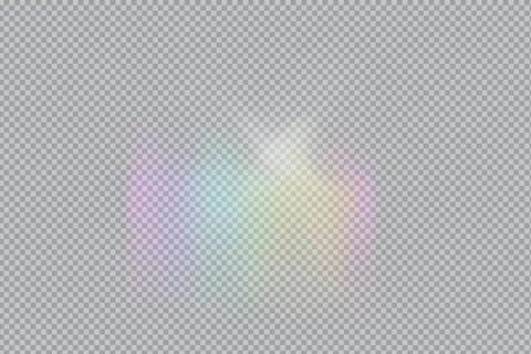 Prism rainbow light. Stock vector illustration in realistic style. Stock Illustration
