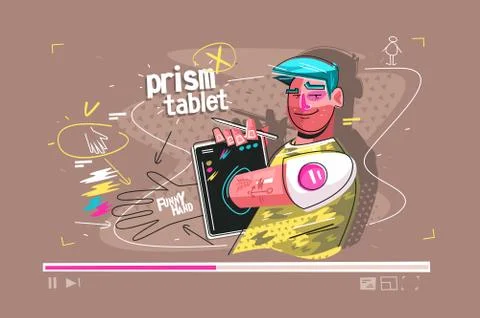 Prism of tablet Stock Illustration