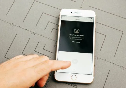 Prisma app on iPhone 7 Plus the application software Foto stock