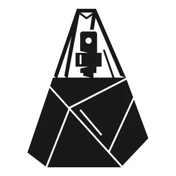 Prismatic bottle of perfume icon, simple style Stock Illustration