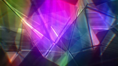 Prismatic Glass Polygon Abstract Background Loop Stock Footage 333302427