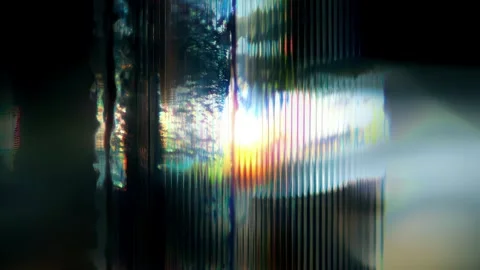Prismatic Glitch Light Beam Background Video stock 328287790
