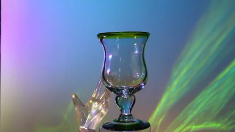 Prismatic Goblet in Motion Stock Footage 302943629