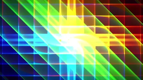 Prismatic grid star abstract background loop, rgb, red green blue 3 Stock Footage 40051916