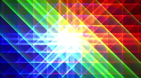 Prismatic grid star abstract background loop, rgb, red green blue shimmer 2 Stock Footage 40064224