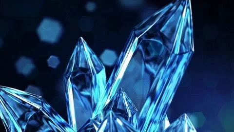 Prismatic Ice — Deep Blue Crystals Stock Footage 312072934