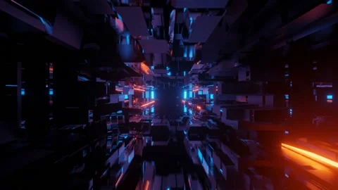 A prismatic interdimensional space tunnel 動画素材 160526992