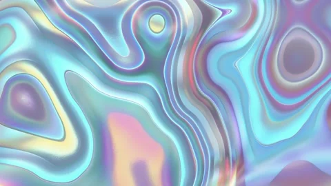 Prismatic iridescent gradient surface with wavy motion and abstract shapes Stock Footage 295997926