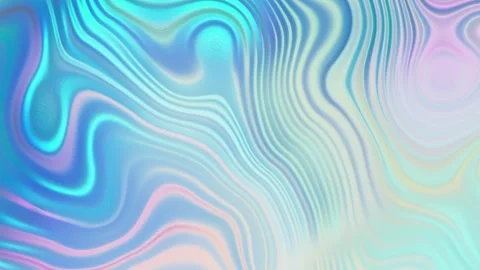 Prismatic iridescent gradient surface with wavy motion and abstract shapes Stock Footage 295998273