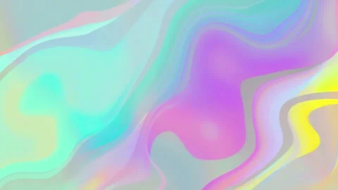 Prismatic iridescent gradient surface with wavy motion and abstract shapes Stock Footage 295998289