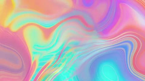 Prismatic iridescent gradient surface with wavy motion and abstract shapes Stock Footage 295998313