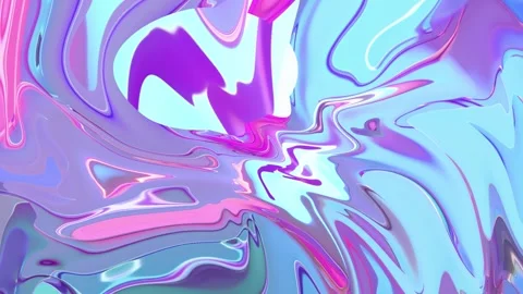 Prismatic iridescent gradient surface with wavy motion and abstract shapes Stock Footage 295999258