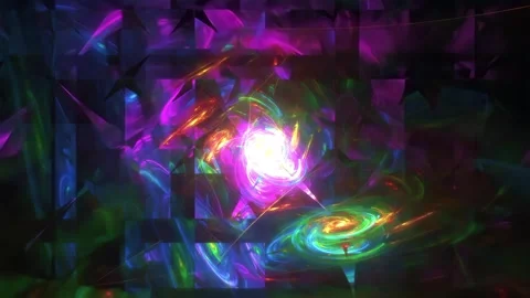 Prismatic Light Shard Tunnel Loop Stock Footage 326730692