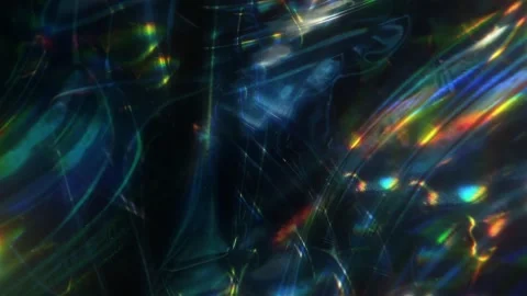 Prismatic Light Trails on Dark Background Overlay Seamless Loop Video stock 344657883