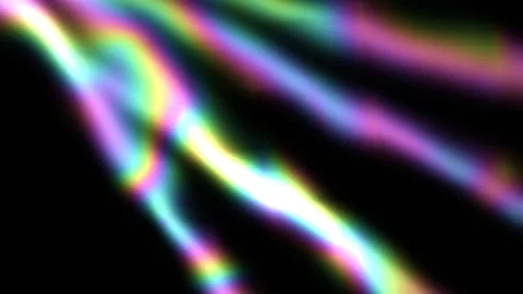 Prismatic Rainbow Light Beams Sweeping Across Black Stock Footage 342810148