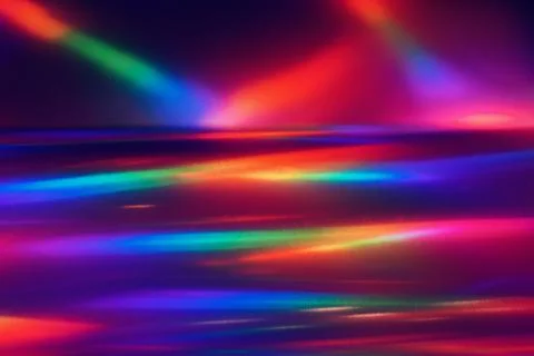 Prismatic Reflective Glowing Tubes Stock Photos
