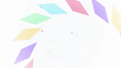 Prismatic Refraction Array with Shifting Translucent Geometric Shapes and V.. Stock Footage 345775359